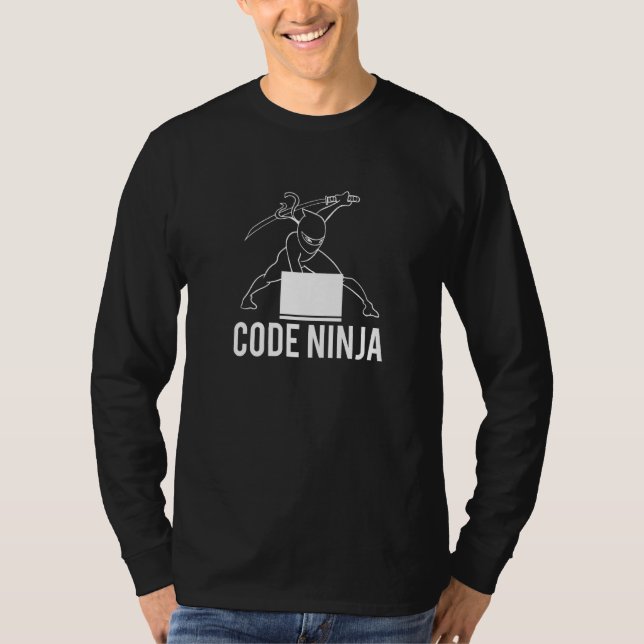 T-shirt Programmateur Ninja de code (Devant)