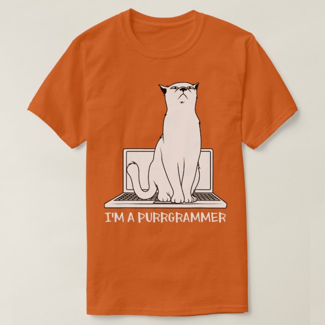 T-shirt Programmateur programmeur Coding Cat Programmer (Design devant)