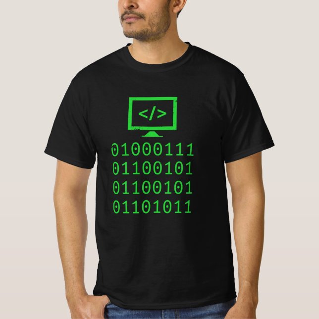 T-shirt Programmation Binary Code Coding Cadeau (Devant)