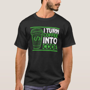 T-shirt Programmation Café Code Codage Développeur de Logi