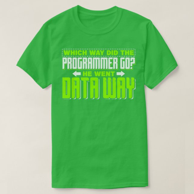 T-shirt Programmation De quelle façon le programmeur est-i (Design devant)