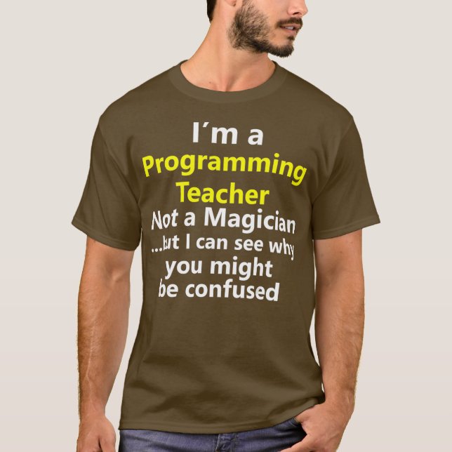 T-shirt Programmation Enseignant Emploi École Coding IT Te (Devant)