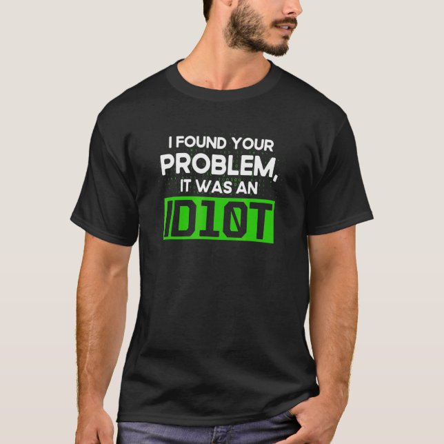 T-shirt Programmation Idiot de syntaxe Programmeur Dévelop (Devant)