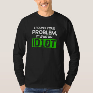 T-shirt Programmation Idiot de syntaxe Programmeur Dévelop