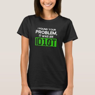 T-shirt Programmation Idiot de syntaxe Programmeur Dévelop