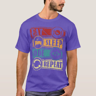T-shirt Programmation Informatique Programmeur Eat Code S
