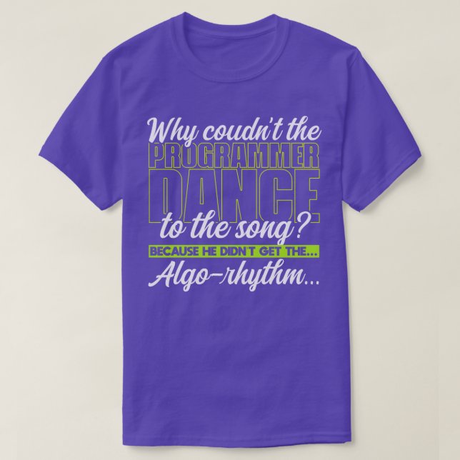 T-shirt Programmation Pourquoi le programmeur n'a-t-il pas (Design devant)