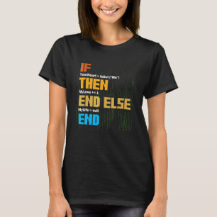 T-shirt Programmation Syntaxe Si Alors Programmeur Logicie