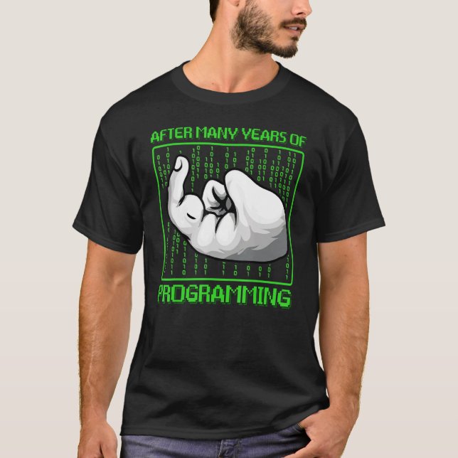 T-shirt Programme de code binaire de codage de bogues du p (Devant)