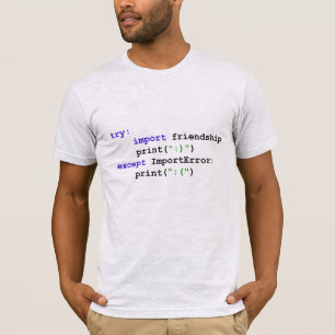T-shirt Programme de python : Soyons des amis