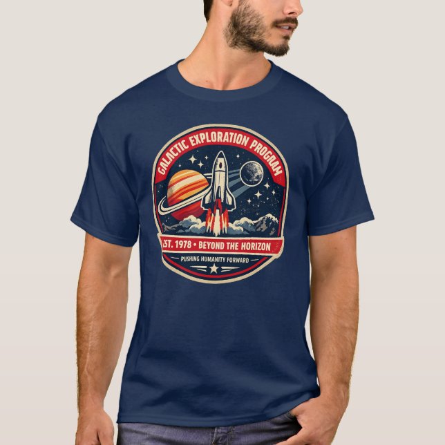 T-shirt Programme d'exploration galactique Mission spatial (Devant)