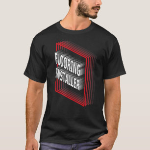 T-shirt Programme d'installation de plancher Titre du trav