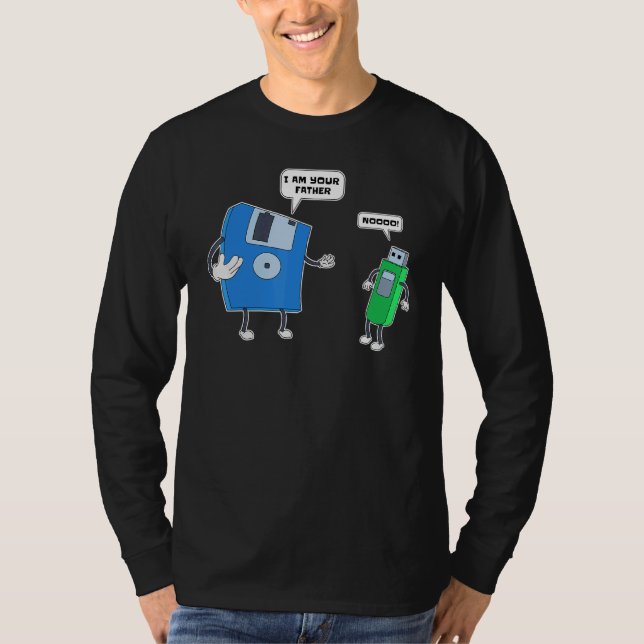 T-shirt Programmer Coder Disquette Disque Usb Engineer Pro (Devant)