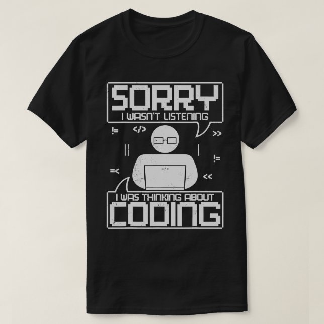 T-shirt Programmer Coder Software Web Developer Coding Com (Design devant)
