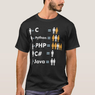 T-shirt Programmer Coding C Python PHP Java Attractions Ho