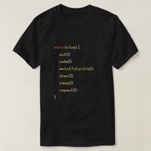 T-shirt Programmer Daily Life Funny Coding