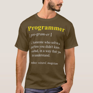 T-shirt Programmer Définition Funny Ordinateur Nerd