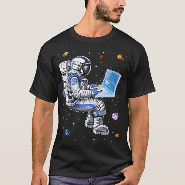 T-shirt Programmeur astronaute spatial (Devant)