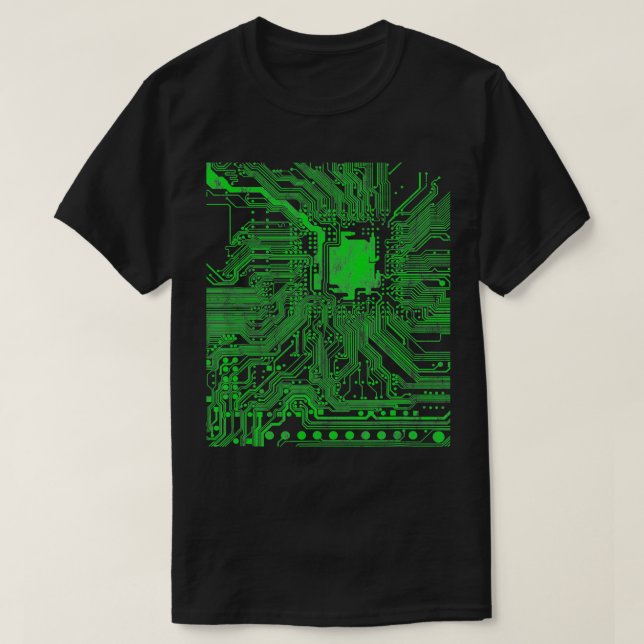 T-shirt Programmeur cardiaque de la carte mère de l'ordina (Design devant)