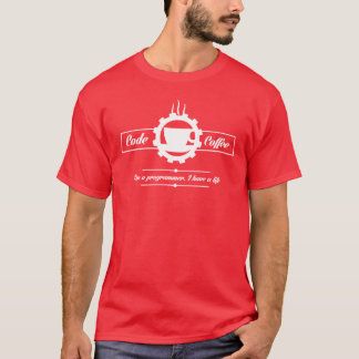 t-shirt programmeur : code et café