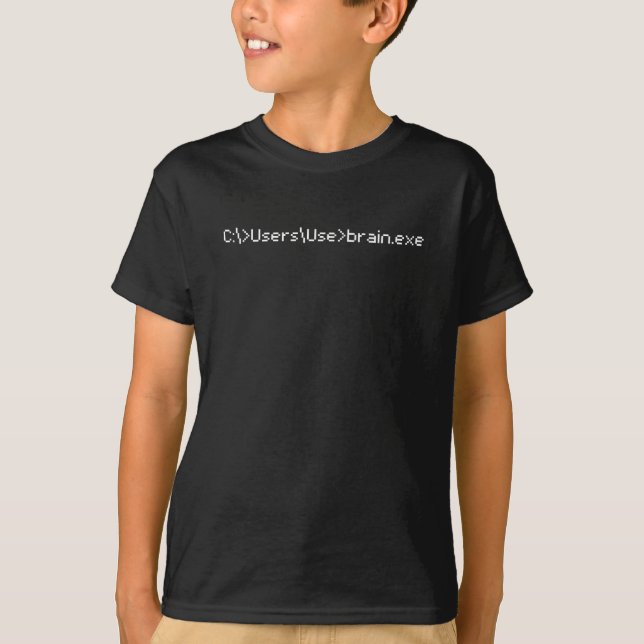 T-shirt Programmeur Coder Utiliser Brain.exe Funny Compute (Devant)