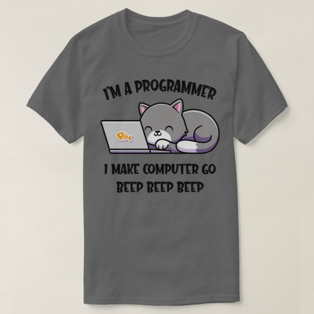 T-shirt Programmeur de chat Coder Funny Computer Scientifi (Design devant)