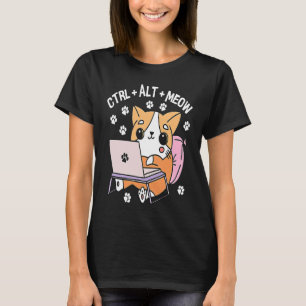 T-shirt Programmeur de chat informatique Hacker Kitten 1