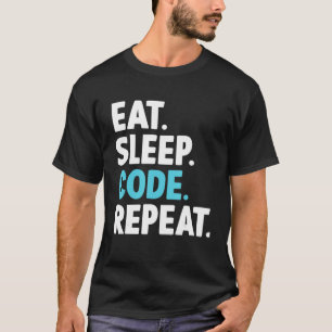 T-shirt Programmeur de codage de répétition du code de vei