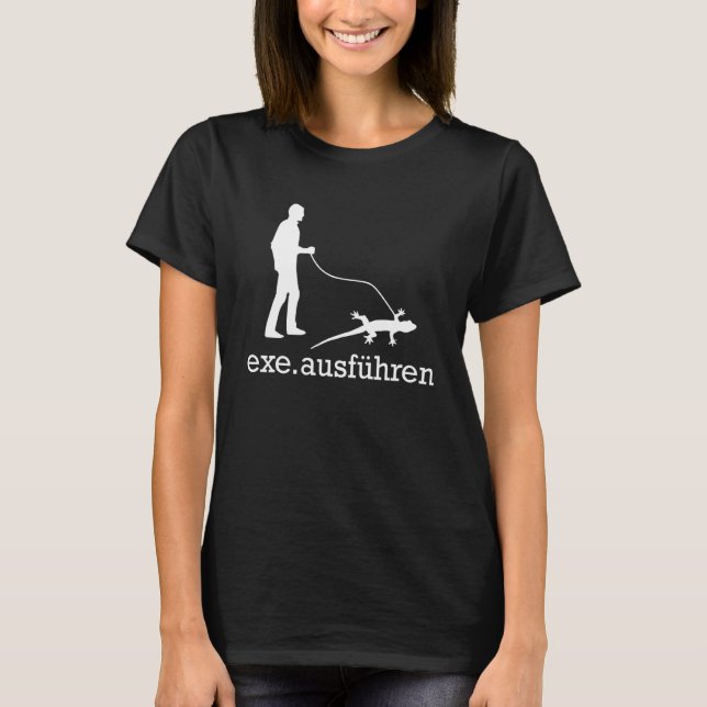 T-shirt Programmeur développeur Humour Exe Lizard (Devant)