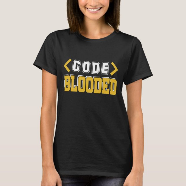T-shirt Programmeur d'ordinateur sanglé par code (Devant)