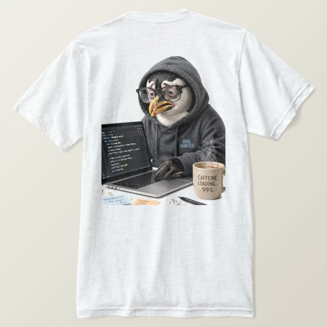 T-shirt Programmeur manchot (Design dos)