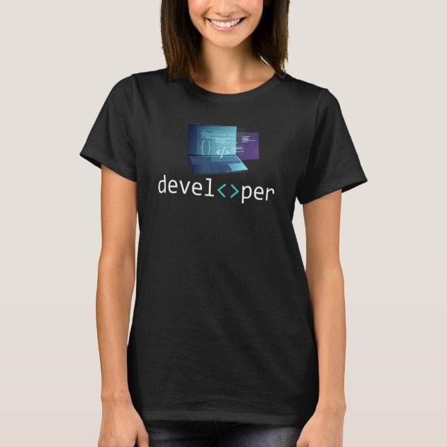 T-shirt Programmeur Web Developer Coding Full Stack Progra (Devant)