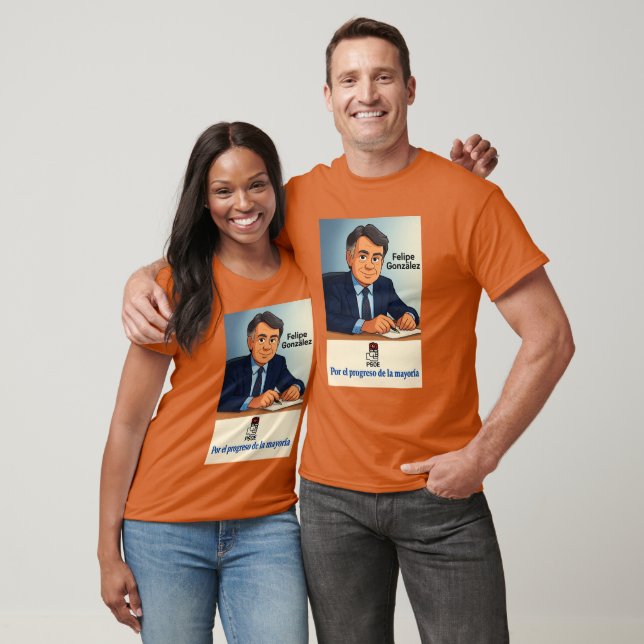 T-shirt Progrès avec le PSOE (Unisexe)