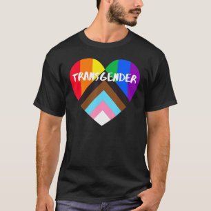 T-shirt Progrès Fierté Indicateur Coeur Inclusivité Transg