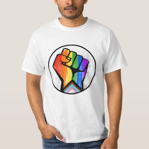 T-SHIRT PROGRÈS LGBTQ FISTE RÉSISTANCE FIERTE