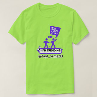T-SHIRT PROJECTEUR ! INFLUENCEUR SOCIAL VERT CITRON UNISEX