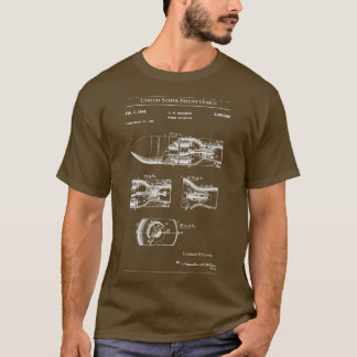 T-shirt Projectile de fusée de brevet américain