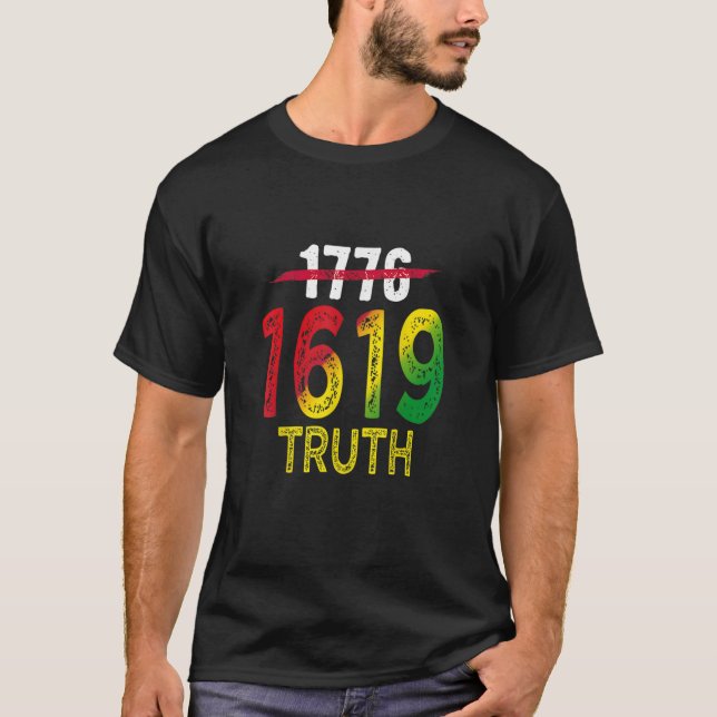 T-shirt Projet 1619 Nos ancêtres Mois de l'histoire des No (Devant)