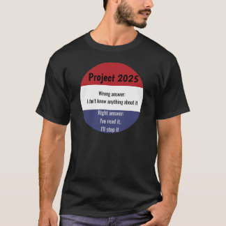 T-shirt Projet 2025 - Mauvaise réponse