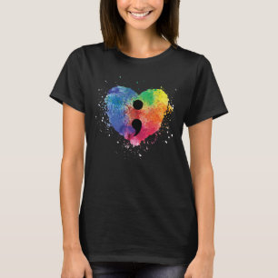 T-shirt Projet Semicolon Sensibilisation à la santé ment
