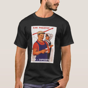 T-shirt Prolétariat Économie URSS Affiche de propagande