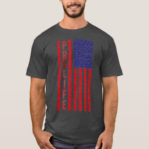 T-shirt ProLife Save Unborn Babies Lives American Flag