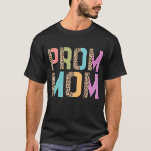 T-shirt Prom Mom Squad Leopard Pastel Colors Graphique