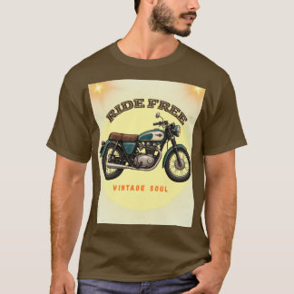 T-shirt Promenade à moto vintage design rétro de motard li