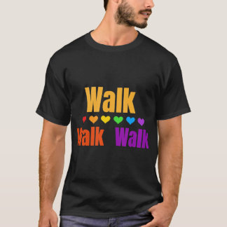 T-shirt Promenade au coeur en plein air Marche à la maison