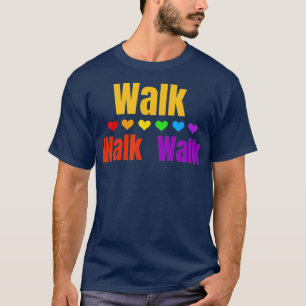 T-shirt Promenade au coeur en plein air Marche à la maison