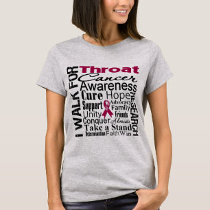 T-shirt Promenade de conscience de cancer de la gorge