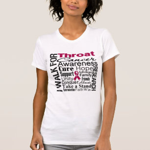 T-shirt Promenade de conscience de cancer de la gorge