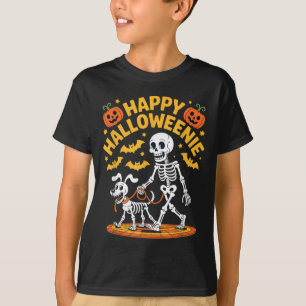T-shirt Promenade de squelette de Halloweenie amateur de c