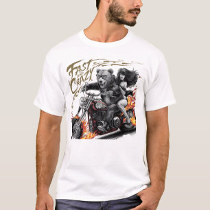 T-shirt Promenade des libertés : Femme en moto